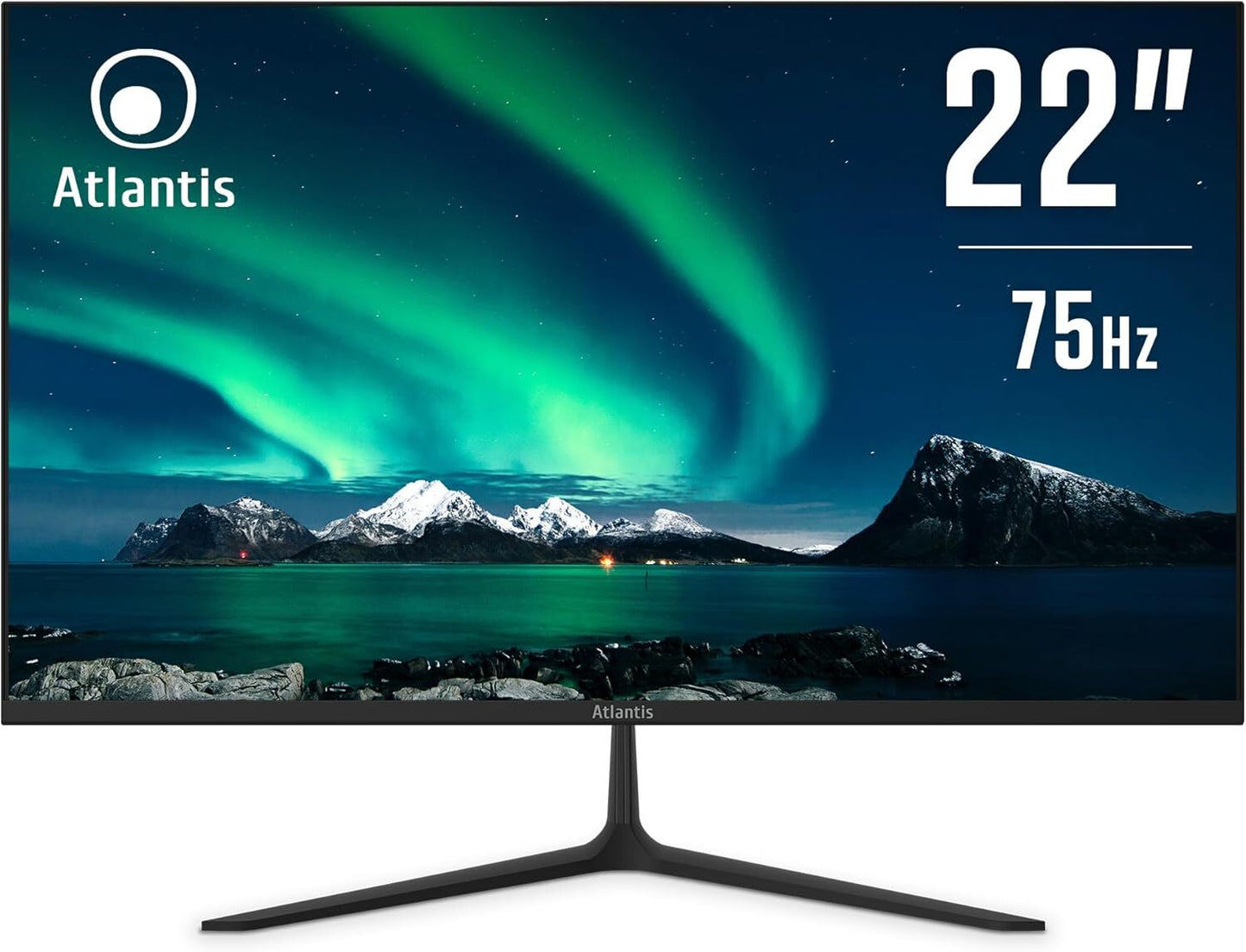 Atlantis A05-HE22V-VH Monitor 22" FHD 1920x1080 LED HDMI VGA AMD FreeSync 75Hz 5 