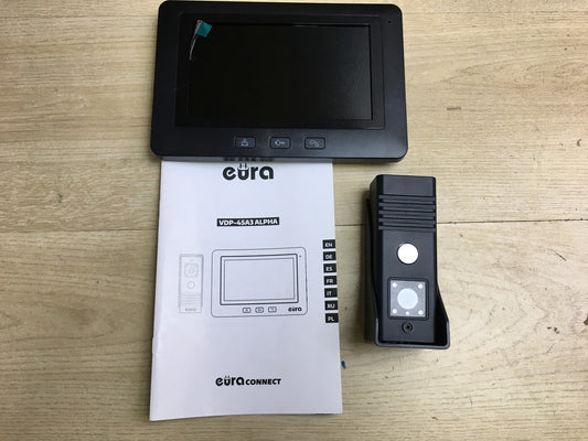 Eura VDP-45A3 Alpha Video-Türsprechanlage 4 Draht, 7-Zoll-Fardmonitor, I33276