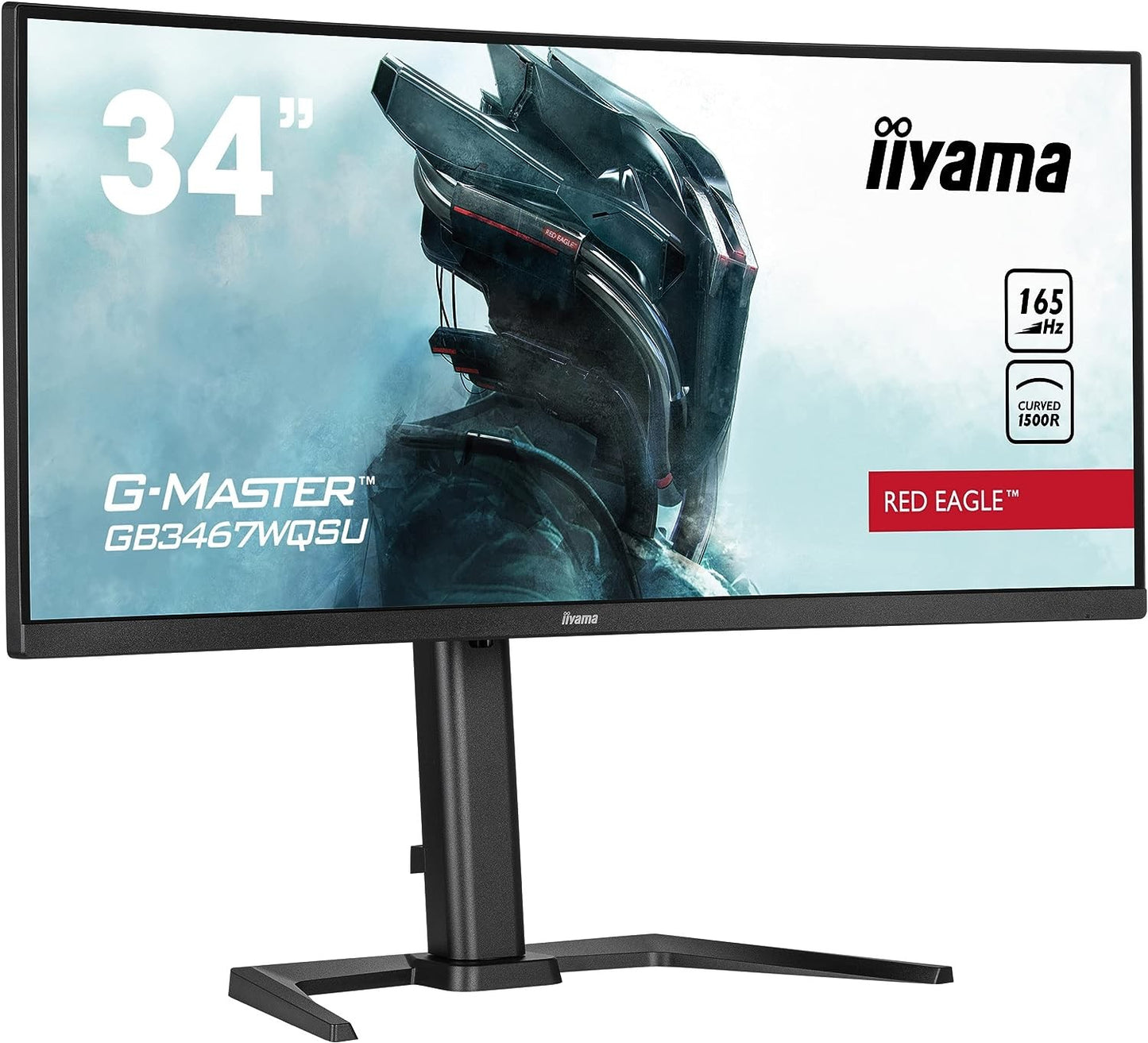 iiyama G-Master GB3467WQSU-B5 Red Eagle Gaming Monitor 34" 3440x1440 165Hz 0.4ms 