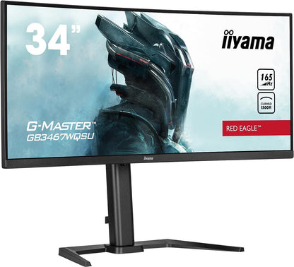 iiyama G-Master GB3467WQSU-B5 Red Eagle Gaming Monitor 34" 3440x1440 165Hz 0.4ms 