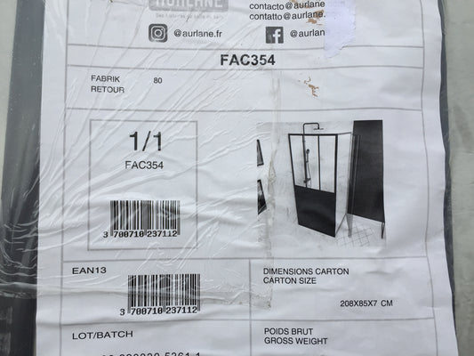 Aurlane FAC354 Duschkabine 80x200 cm I17044