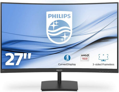 Philips 271E1SCA/00 Monitor 27" Curved FHD 1920x1080 VGA HDMI AMD FreeSync 75Hz 