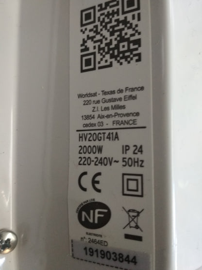 CARRERA HV20GT41A Heizkörper 2000 W Rechnung V04202