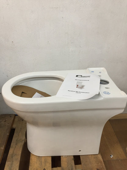 aquaSu 04873 6 Spülrandlose WC-Kombi +7,5 cm weiß WC ohne Spülkasten I16622