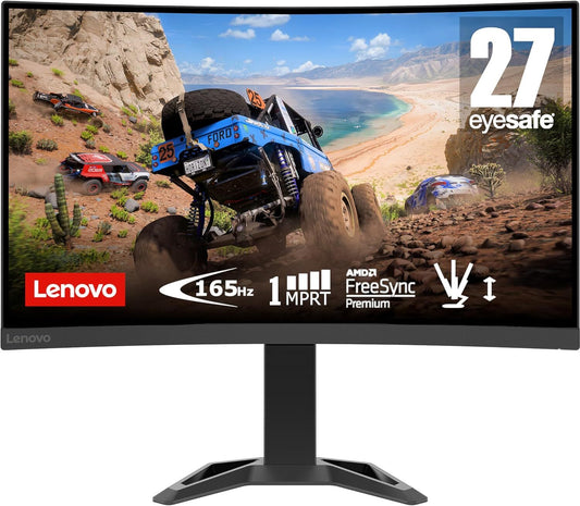Lenovo G27c-30 Gaming Monitor 27" FHD 1920x1080 HDMI DP AMD FreeSync 165Hz 1ms 