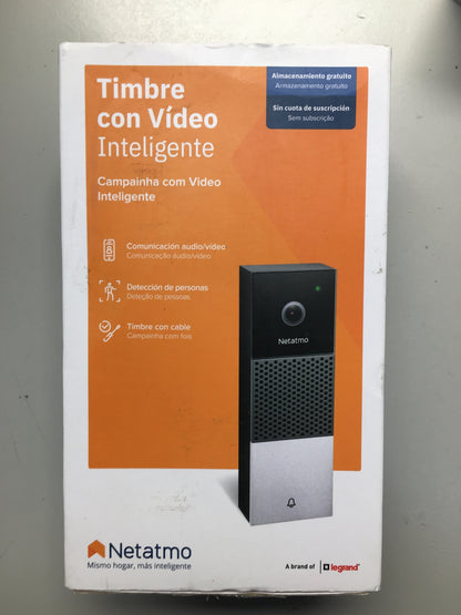 Netatmo NDB01 Smarte Video Türklingel mit Kamera, WLAN, 2-Wege-Audio, I15446