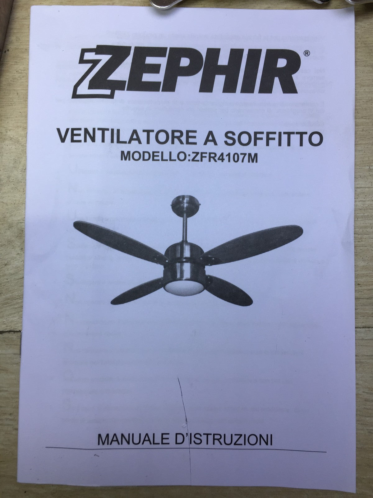 Zephir ZFR4107M Deckenventilator, braun, I33282