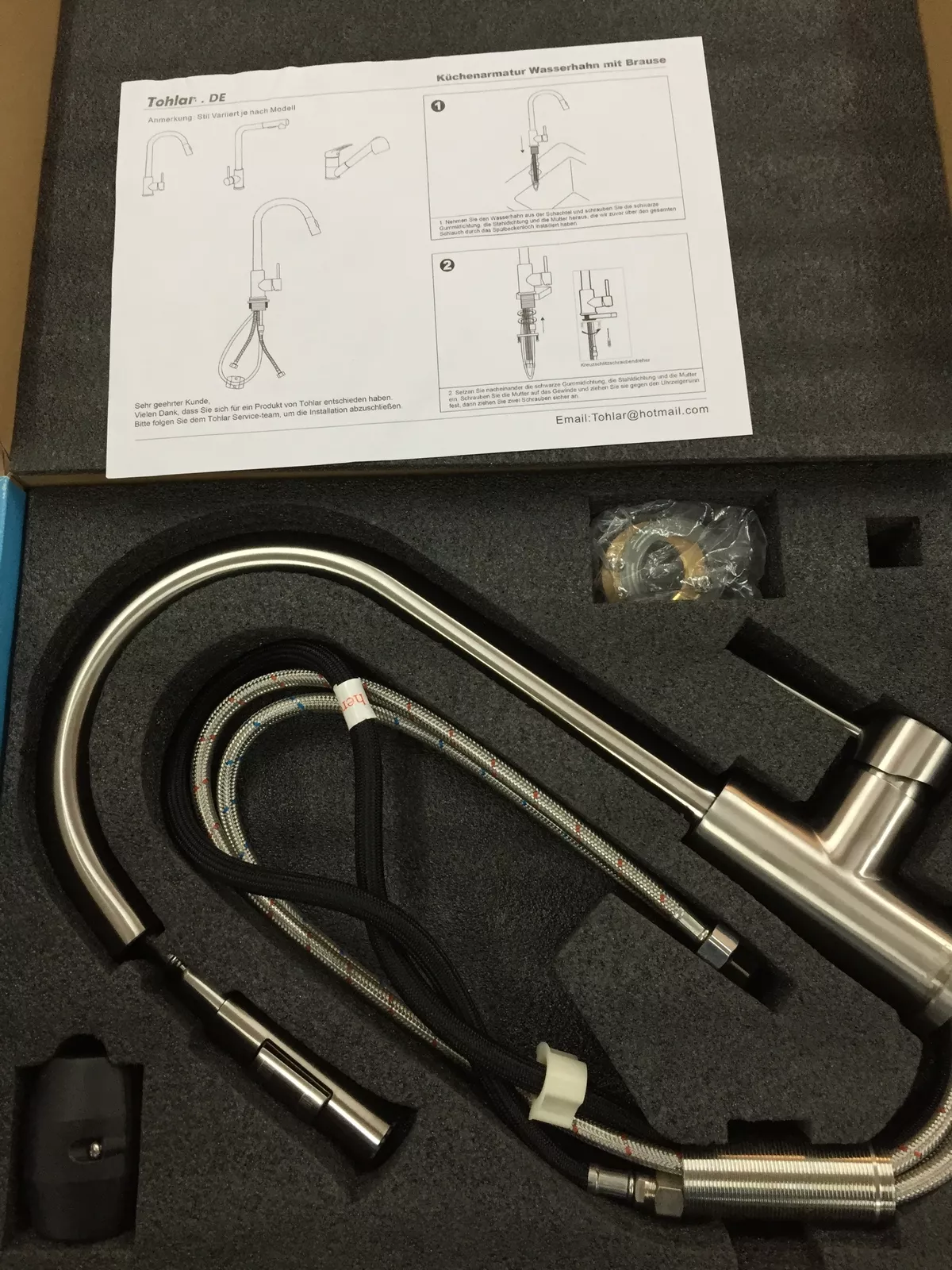 Tohlar Küchenarmatur mit ausziehbare Brause I12855
