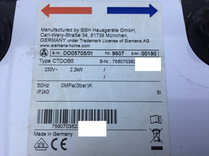 Siemens DO05705 Kleinspeicher Untertisch 5 L weiß, EEK:A, I18989