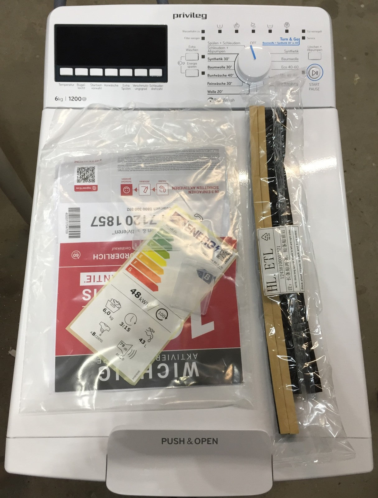 Privileg PWT Class B6 S5 N Waschmaschine Toplader,1200 Up, 6 k, EEK:B, I34412