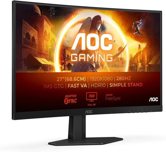 AOC C27G4ZXED Gaming Monitor 27" FHD 1920x1080 DP HDMI Adaptive Sync 280Hz 0.3ms