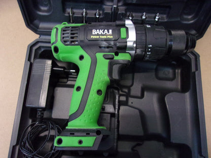 Bakaji Elektro-Bohrschrauber mit Schlagbohrmaschine, 18 V, 1,5 Ah, Y09852
