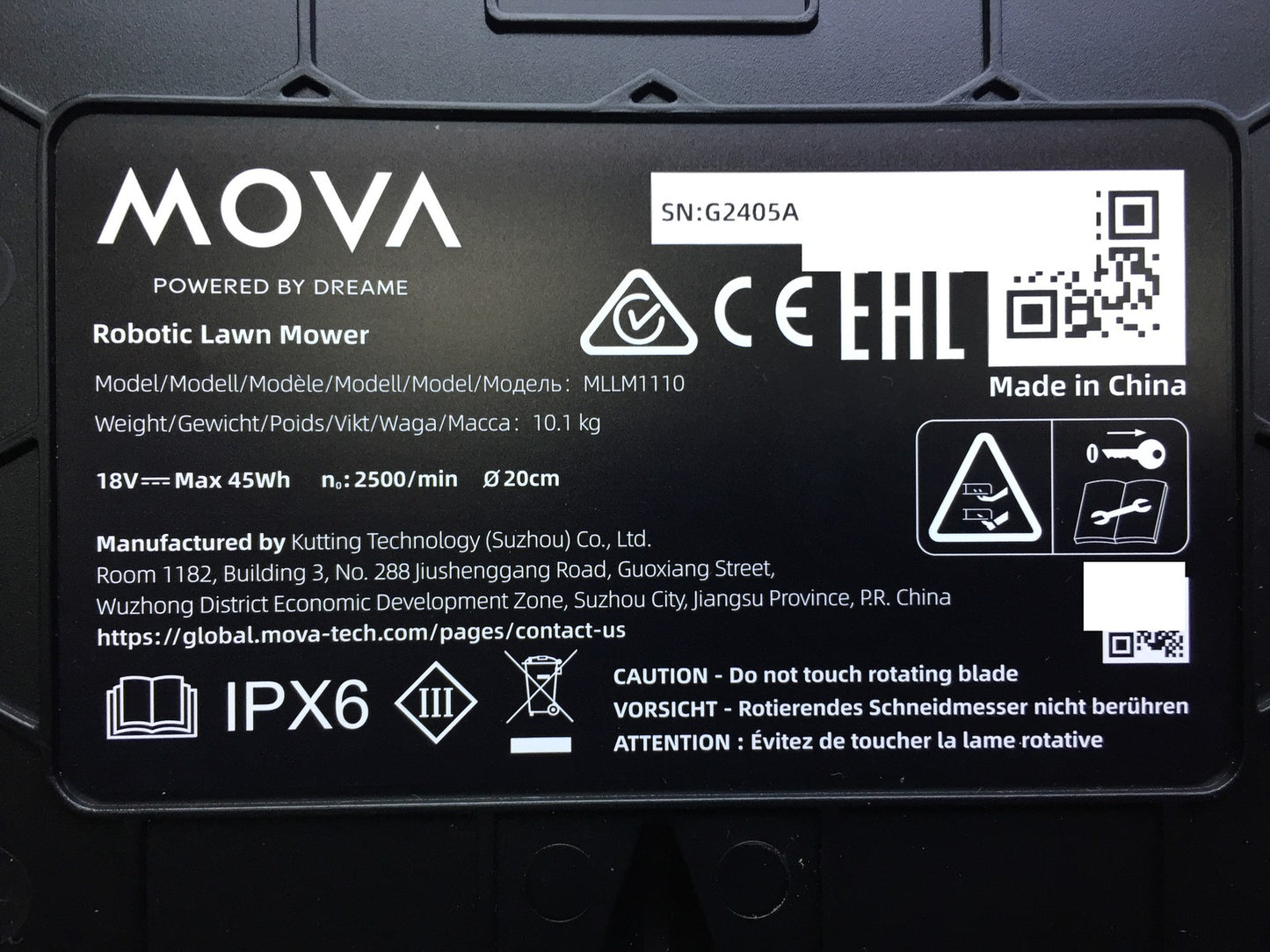 Dreame Mova 600 Mähroboter MLLM1110, für Rasenfläche bis 600 m², I33992