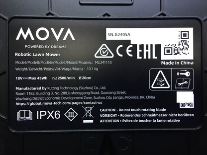 Dreame Mova 600 Mähroboter MLLM1110, für Rasenfläche bis 600 m², I33992