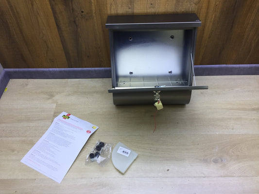 BURG-WÄCHTER Edelstahlbriefkasten-Set 38670 Ni  A4 Einwurf, I26698