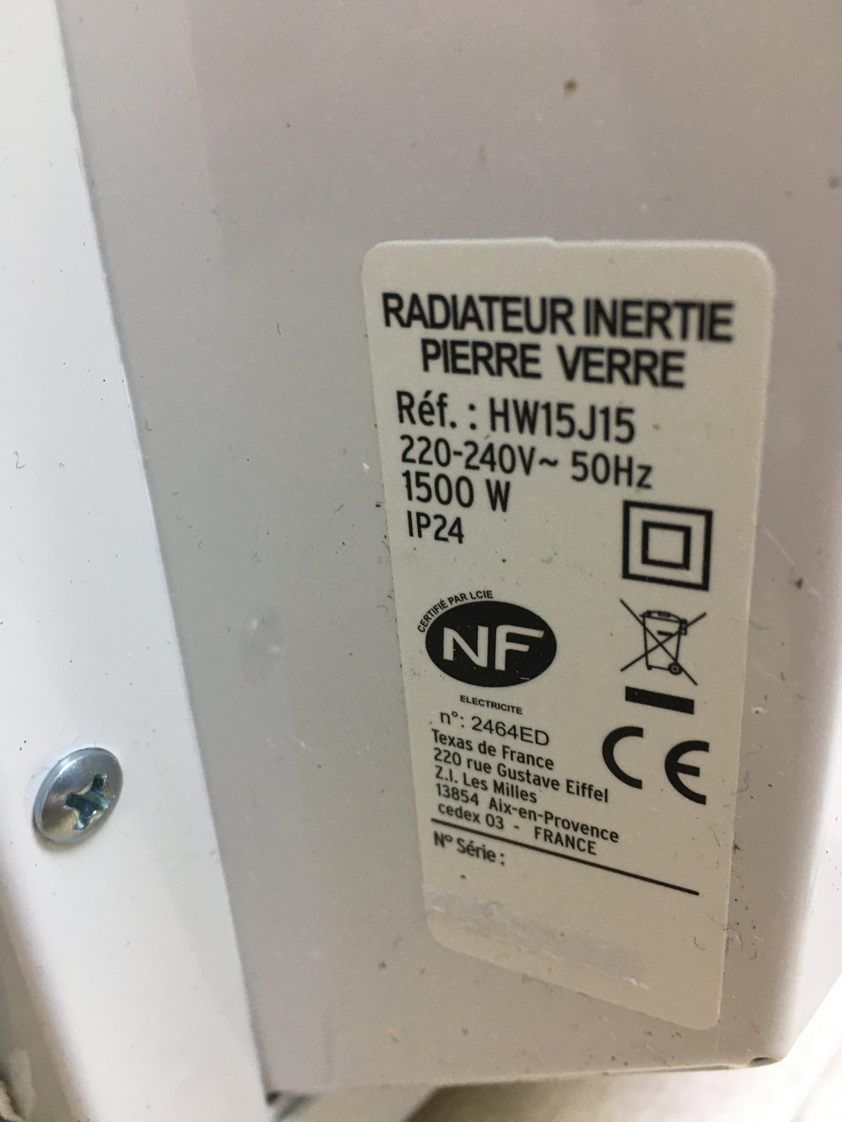 Carrera HW15J15 Heizkörper Keramik Glas LCD 1500 W weiß, I31492