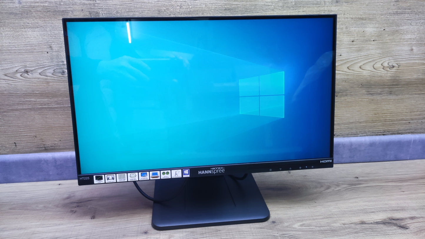 Hannspree HT225HPB Touch Monitor 21.5" FHD 1920x1080 VGA HDMI DP Speaker 