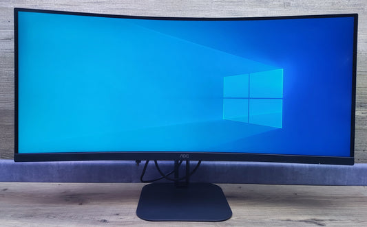 AOC CU34V5C/BK Monitor 34" UWQHD 3440x1440 VA HDMI DP USB-C AMD FreeSync 100Hz 