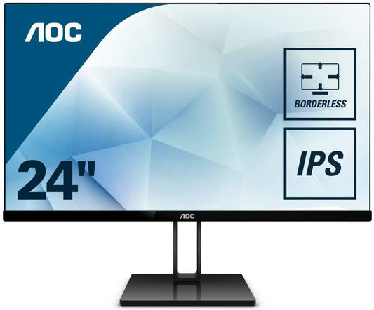 AOC 24V2Q Monitor 23.8" FHD 1920x1080 IPS HDMI DP AMD FreeSync 75Hz 5ms