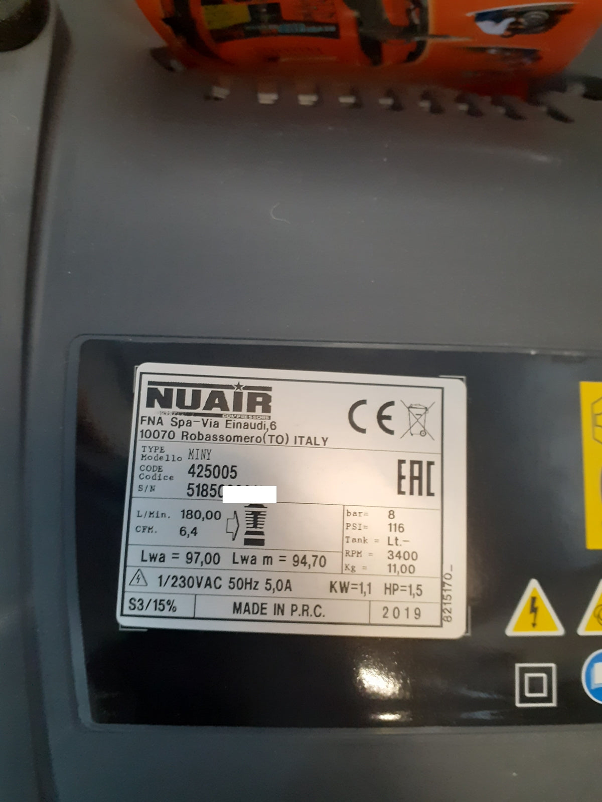 Revolution 'Air 425005 Miny Kompressor Tragbarer, I02873