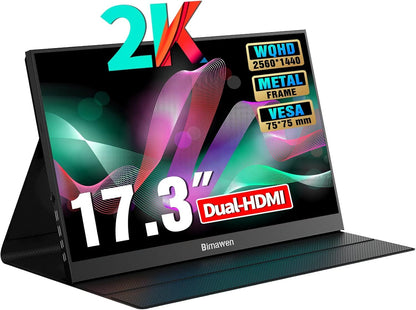 Bimawen BN7s Tragbarer 2K Monitor 17,3" 2560x1440 HDR USB-C mini-HDMI FreeSync