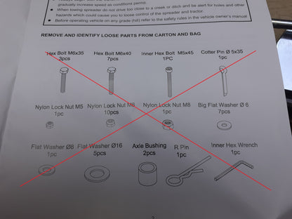 125LB TOW-BEHIND Streuwagen, drehbar Maximale Kapazität 56kg, I21673