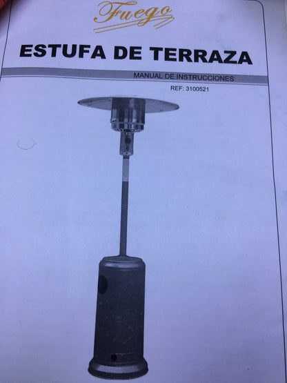 Fuego 3100521 Gasheizstrahler für Terrasse I31858