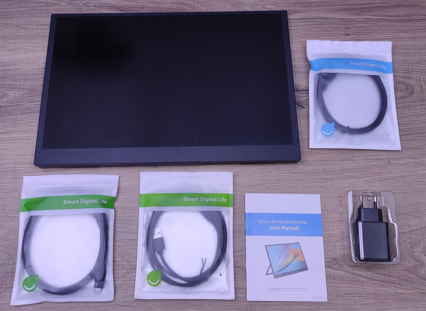 Uperfect Tragbarer Monitor 16" QHD 2560x1600 IPS LCD USB-C HDMI Lautsprecher