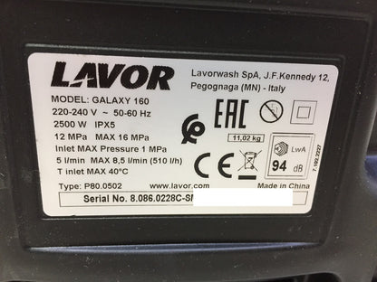 LAVOR GALAXY 160 high-pressure cleaner with hose reel, I33100