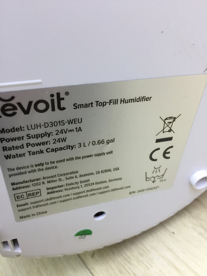 LEVOIT 3L Top Fill Luftbefeuchter LUH-D301S, I31731