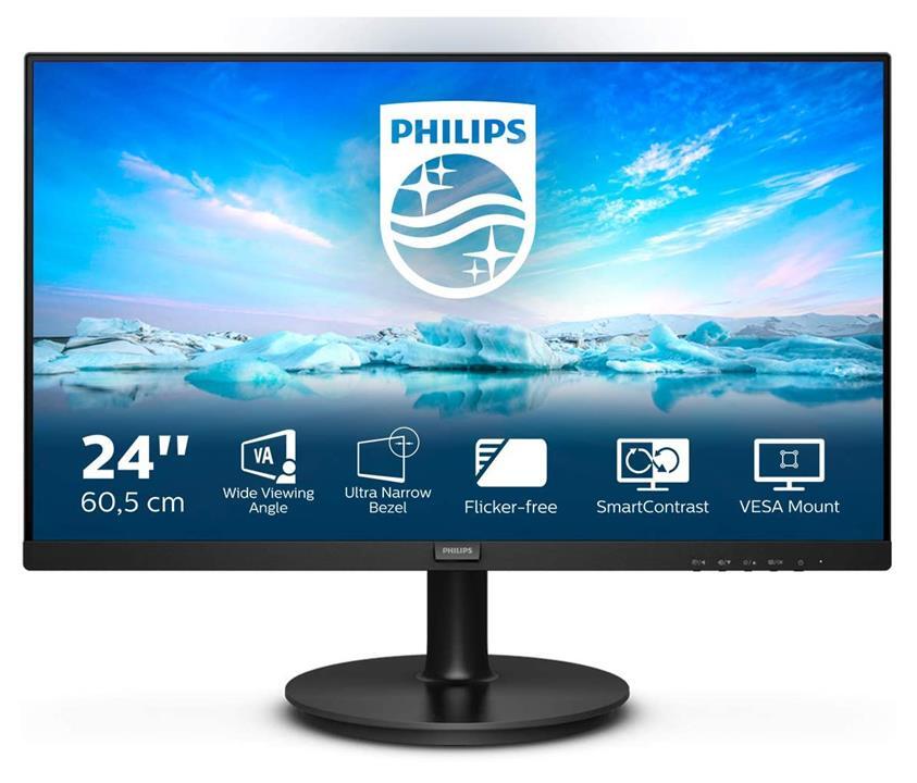 Philips V-line 241V8L/00 Monitor 23.8" FHD 1920x1080 HDMI VGA FreeSync 75Hz 4ms