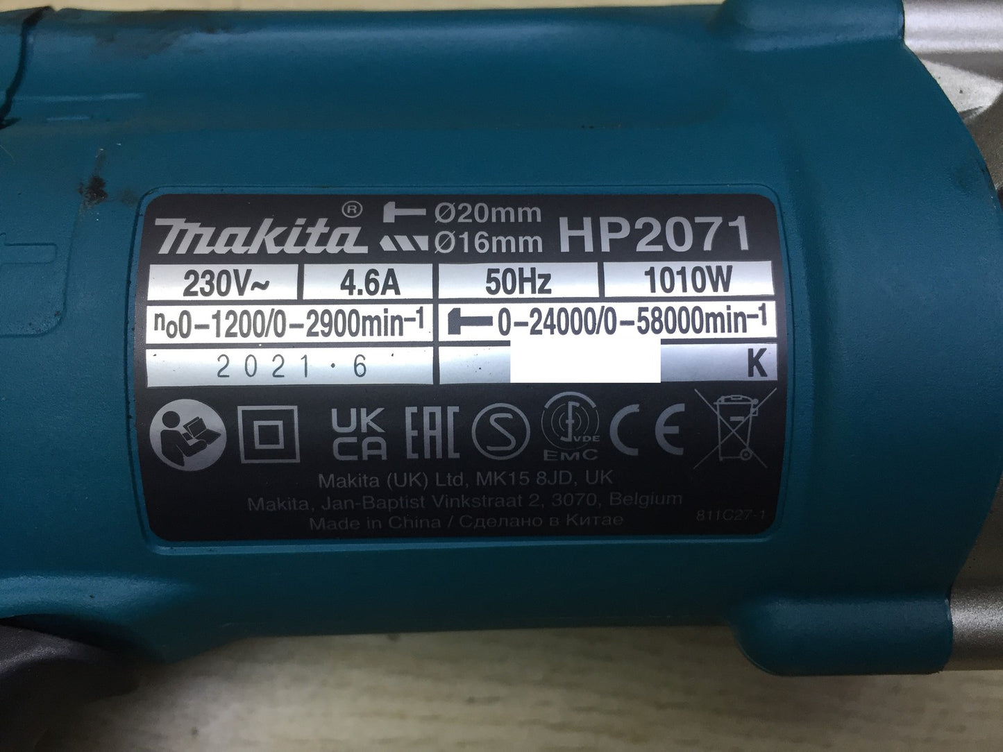 Makita HP2071J Schlagbohrmaschine, I34029