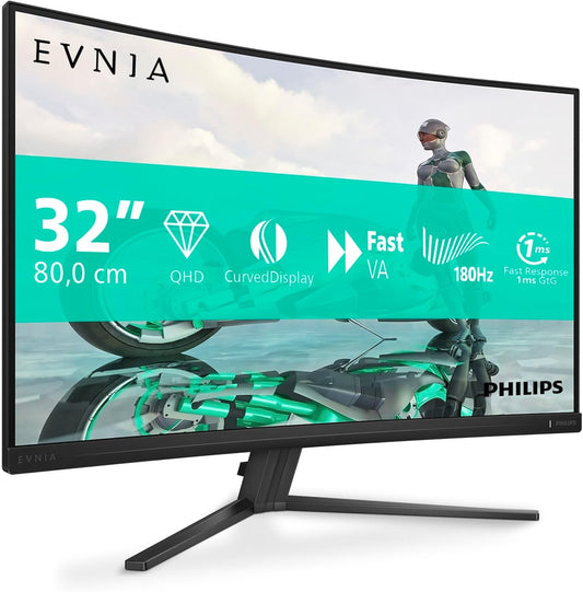 Philips Evnia 32M2C3500L Monitor 31.5" WQHD 2560x1440 HDR10 AMD FreeSync 180Hz