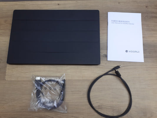 KOORUI 15B1 Portable Monitor 15.6" FHD 1920x1080 Mini HDMI USB-C Speaker 