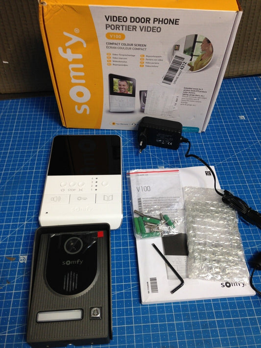 Somfy 2401330 - Farb-Videotürsprechanlage V100 inkl. Gegensprechanlage, V11294