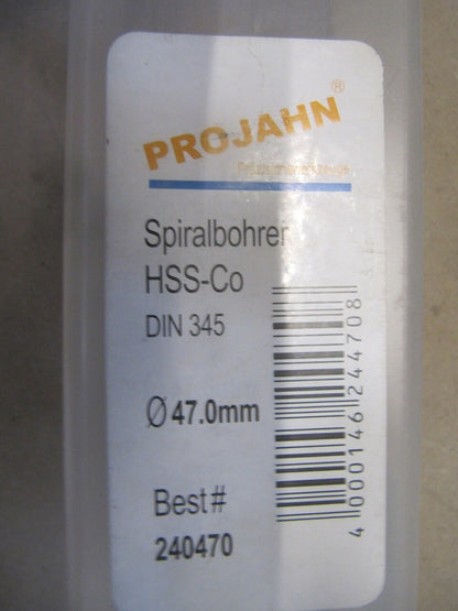 Projahn Spiralbohrer HSS-Co DIN 345 47,0 mm 240470, Y10037