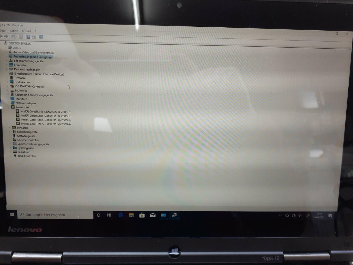 Lenovo ThinkPad Yoga 12 1920x1080 FHD IPS Touch i5-5300U 4GB RAM 256GB SSD Win10