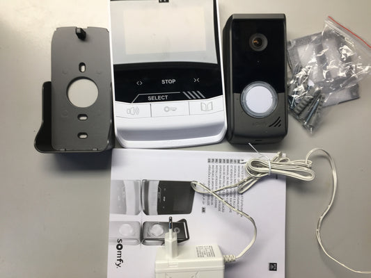 Somfy 1870535 V100+ Video Gegensprechanlage, 4,3 Zoll Monitor Nachtsicht, I10612