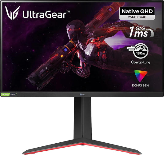 LG UltraGear 27GP850P-B Gaming Monitor 27" 2560x1440 Nano IPS HDR G-Sync 180Hz