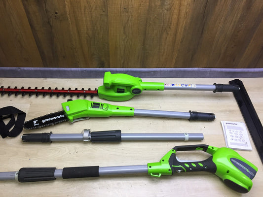 Greenworks pole pruner and hedge trimmer set 40 V 1300607 SOLO, I33312