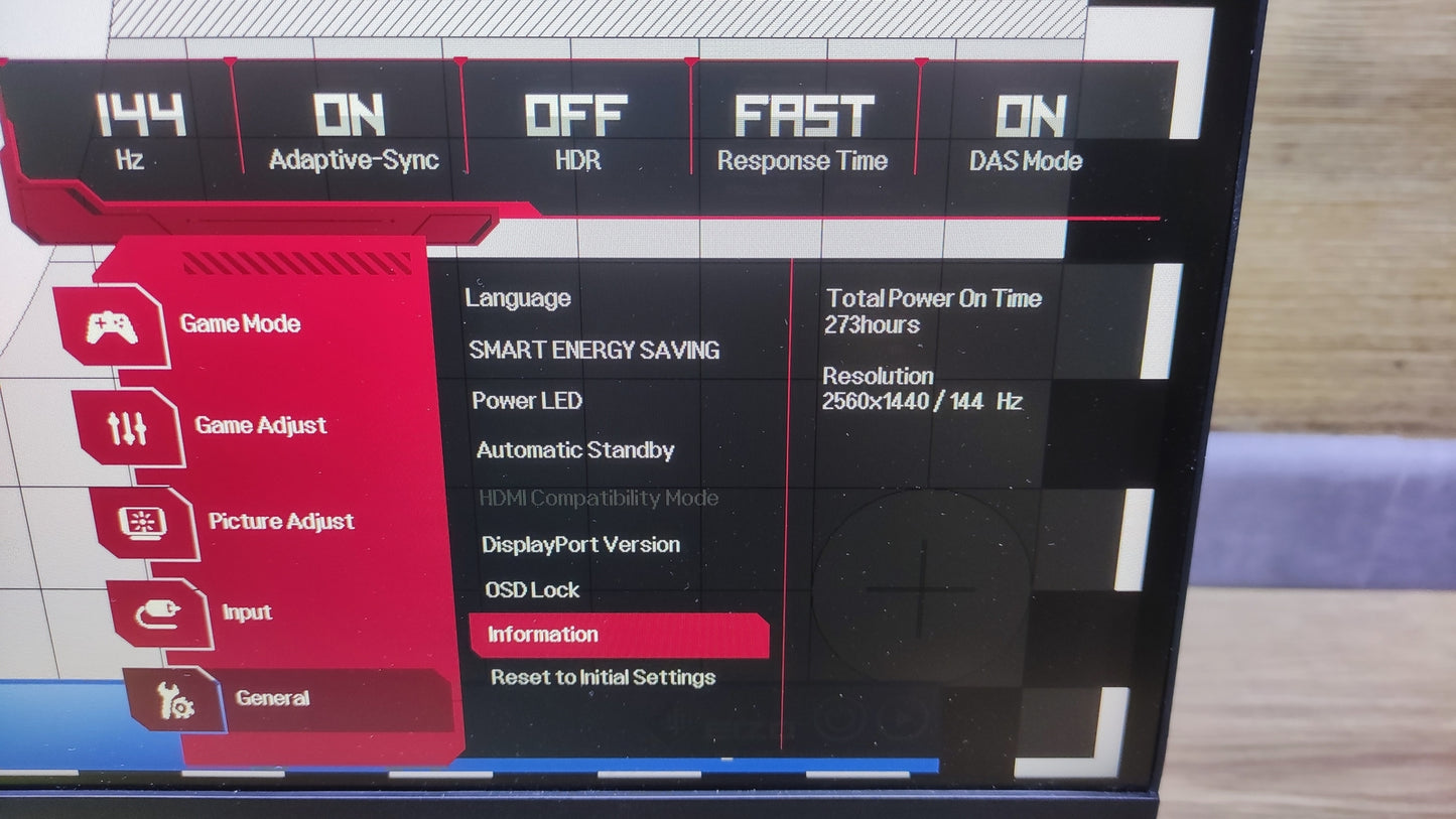 LG 27GL850-B UltraGear Gaming Monitor 27" WQHD 2560x1440 Nano IPS G-Sync 144Hz 