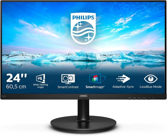 Philips 242V8A/86 Monitor 23.8" FHD 1920x1080 IPS VGA HDMI DP Adaptive Sync 75Hz