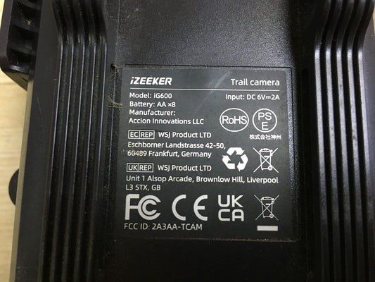 iZEEKER iG600 Wildkamera WLAN Duales Objektiv 4K 30fps 60MP, I34193