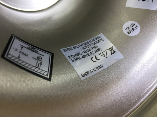 AireRyder FN7223 Deckenventilator ohne Fernbedienung, I25770