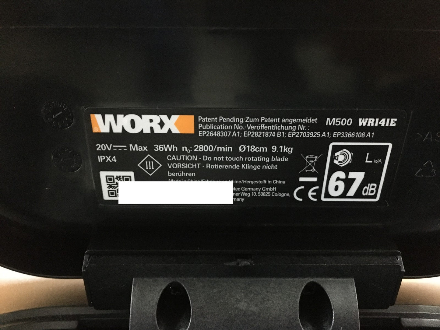 Worx Landroid M WR141E Mähroboter Akkurasenmäher bis 500 qm M500, I34484