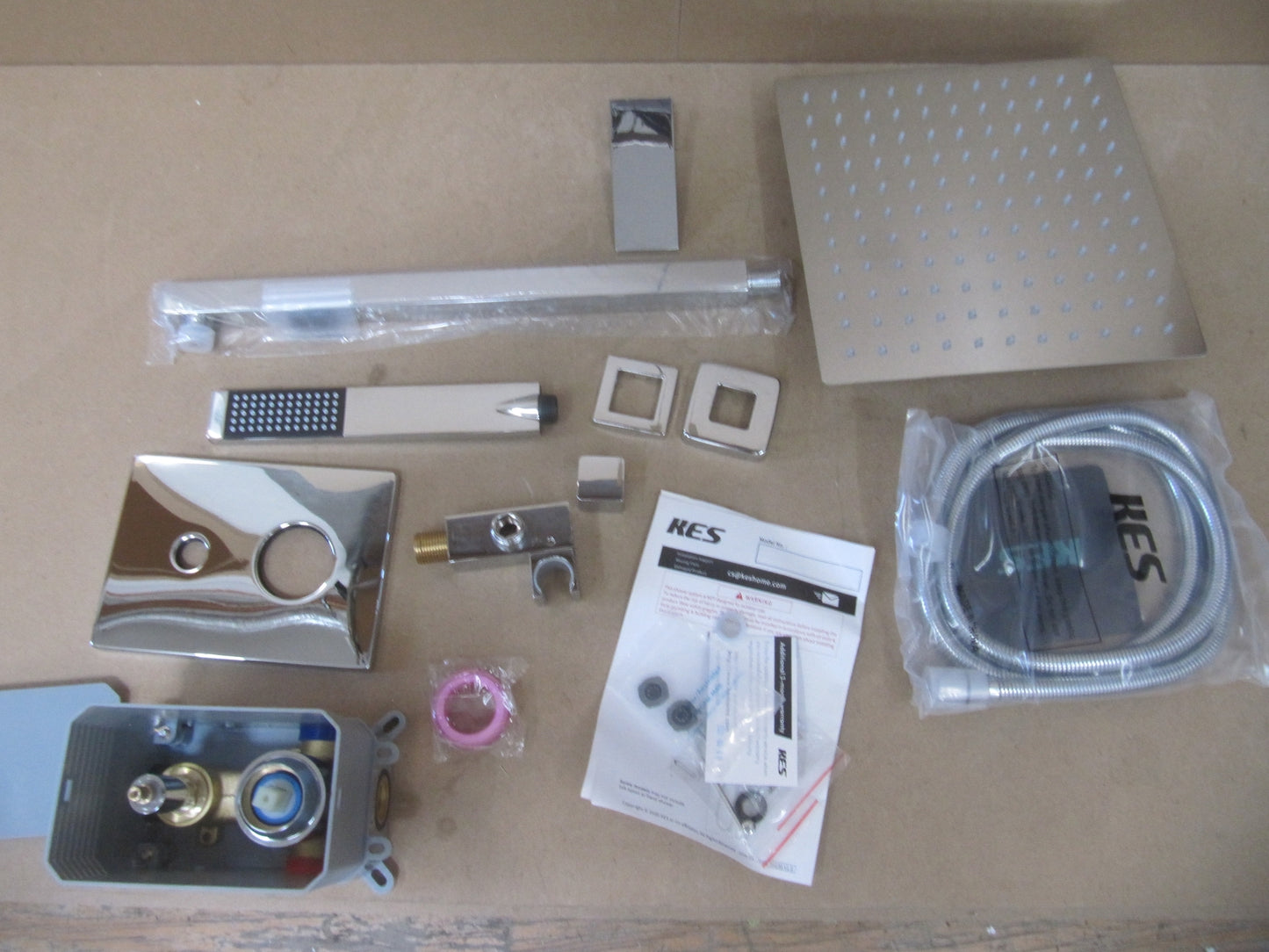 KES Duschsystem 3 Funktion mit Handbrause 10 Zoll, Chrom, X6230-CH, I11909