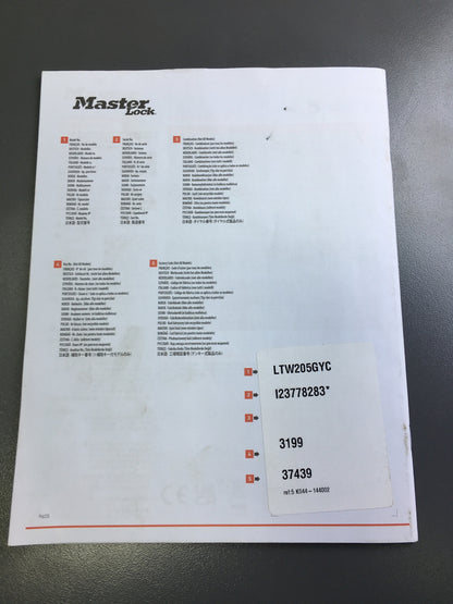 MASTER LOCK  LTW205GYC Haus/Büro Tresor XXL Feuer- & Wasserfest I31212