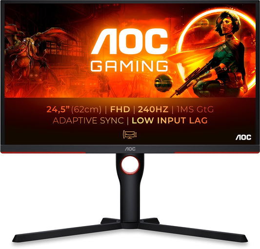 AOC 25G3ZM/BK Gaming Monitor 24.5" FHD 1920x1080 IPS AMD FreeSync 240Hz 0.5ms 