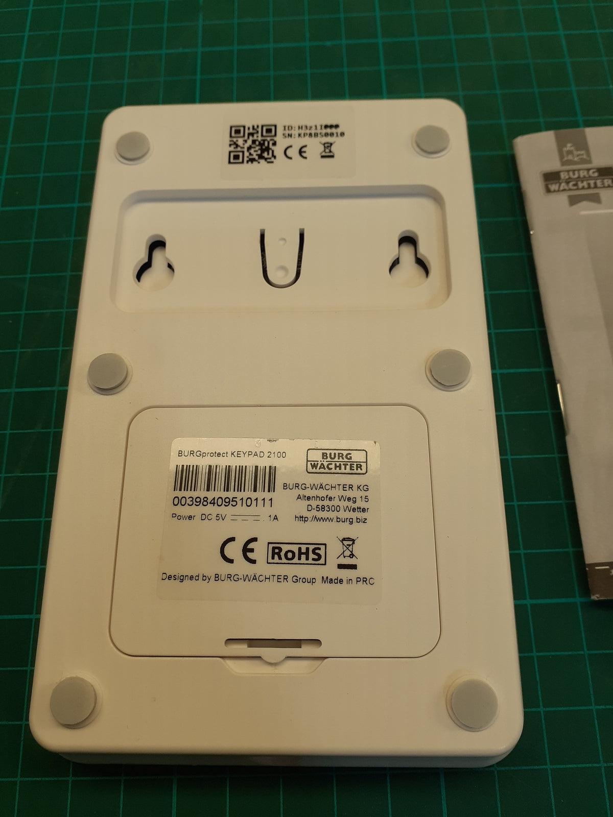 Burg-Wächter Fernbedienung für Alarmanlage, SOS Funktion, Keypad 2100, I04011