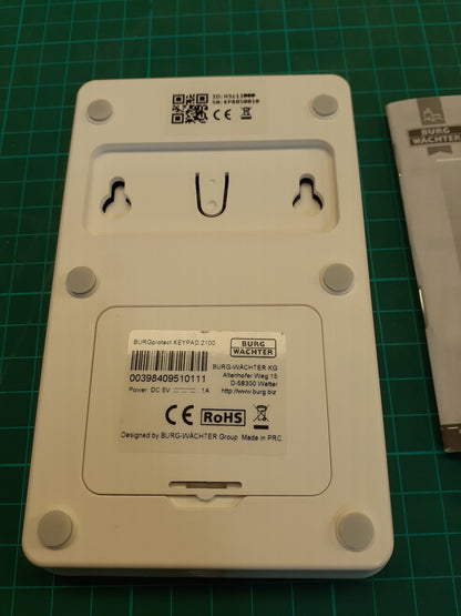 Burg-Wächter Fernbedienung für Alarmanlage, SOS Funktion, Keypad 2100, I04011